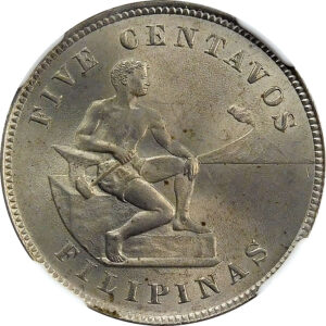 1903 Philippines 5 Centavos - NGC MS 63