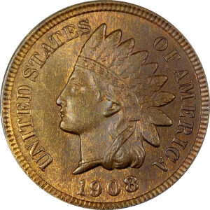 1908 Indian Head Cent - MS 63 Brown
