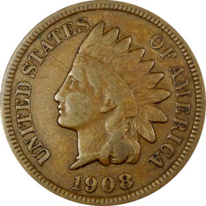1908-S Indian Head Cent - VF