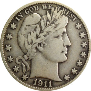 1911-S Barber Half Dollar - VF