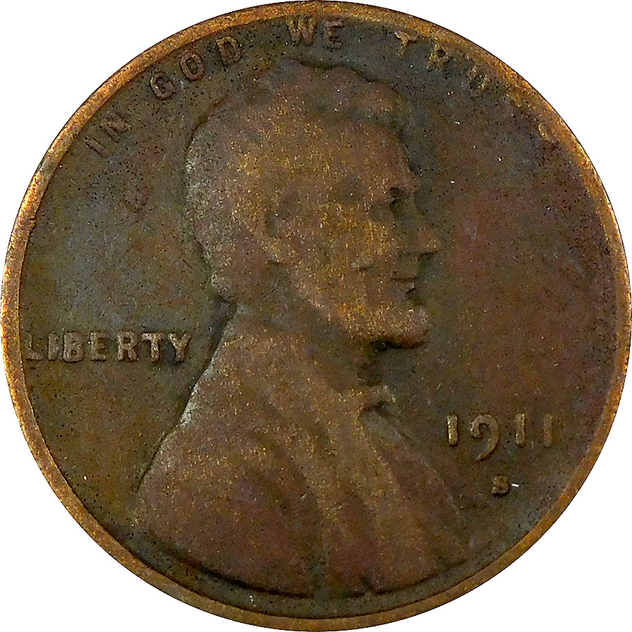 1911-S Lincoln Wheat Cent - Good