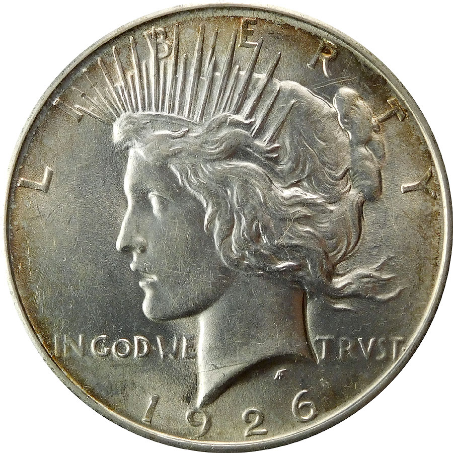 1926-D Peace Silver Dollar - AU 58