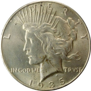 1935 Peace Silver Dollar - MS 60