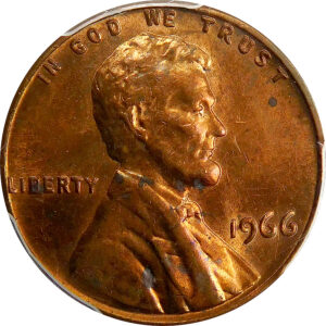 1966 Lincoln Memorial Cent (FS-101) - PCGS MS 62 Red-Brown - DDO