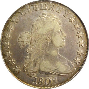 1802 Draped Bust Silver Dollar - PCGS VF 35 - CAC