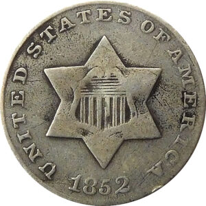 1852 Three Cent Silver - Fine
