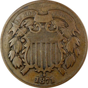 1871 Two-Cent Piece - Fine