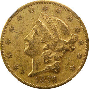 1876-CC $20 Gold Liberty Head Double Eagle - NGC XF 45