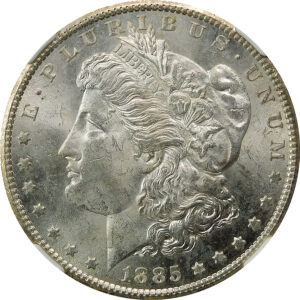 1885-CC Morgan Silver Dollar - NGC MS 62