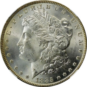 1885 Morgan Silver Dollar - NGC MS 65