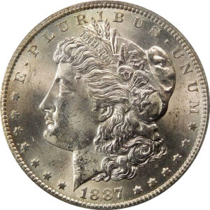 1887-S Morgan Silver Dollar - PCGS MS 61 - OGH