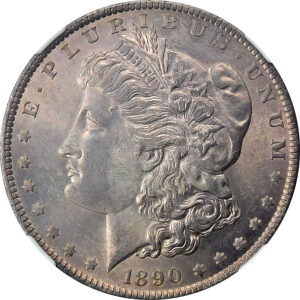 1890 Morgan Silver Dollar - NGC MS 63 - Toned