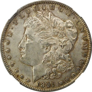 1891-CC Morgan Silver Dollar - NGC AU 55