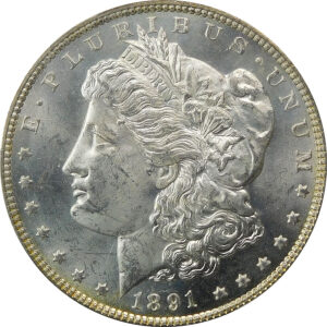 1891-CC Morgan Silver Dollar - PCGS MS 64