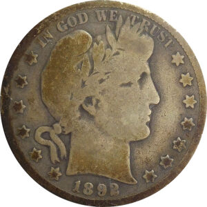 1892-S Barber Half Dollar - Good
