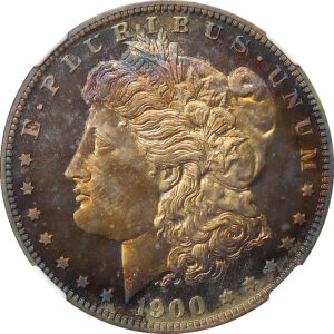 1900 Morgan Silver Dollar - NGC Proof 66 Cameo - CAC - Toning