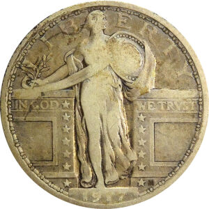 1917 Ty 1 Standing Liberty Quarter - Fine