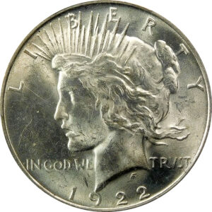 1922 Peace Silver Dollar - PCGS MS 62