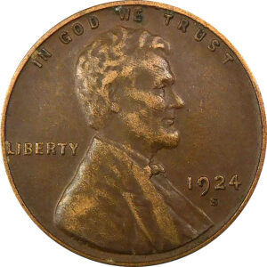 1924-S Lincoln Wheat Cent - XF