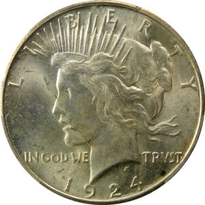 1924-S Peace Silver Dollar - PCGS MS 62
