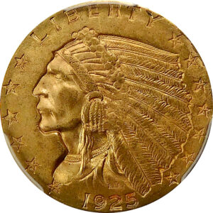 1925-D $2.5 Gold Indian Head Quarter Eagle - PCGS MS 64