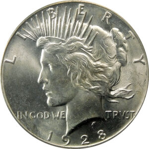 1928 Peace Silver Dollar - PCGS MS 63 - OGH