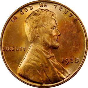 1930 Lincoln Wheat Cent - MS 65 Red