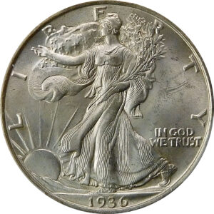 1936 Walking Liberty Half Dollar - PCGS MS 64