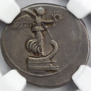 Roman Imperatorial - Octavian (Augustus) (29-27 BC) - Silver Denarius - NGC VF