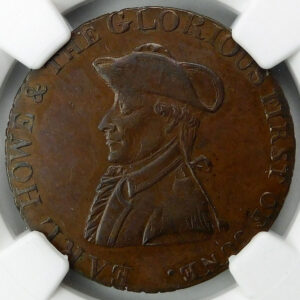 1795 G. Britain Hampshire-Emsworth ½ Penny Conder Token (D&H-23) - NGC AU 58 Brown