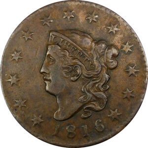 1816 Coronet Head Large Cent - VF 30