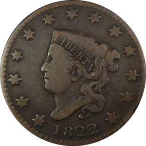 1822 Coronet Head Large Cent - VG