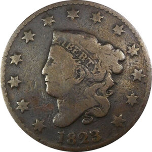 1823/2 Coronet Head Large Cent - VG