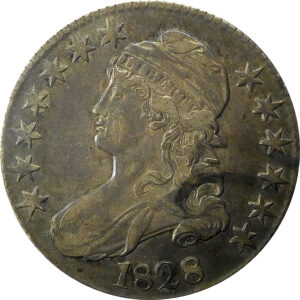 1828 Curl Base 2 Capped Bust Half Dollar - XF 40