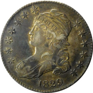 1829 Small Letters Capped Bust Half Dollar - XF