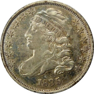 1835 Capped Bust Dime - AU 50
