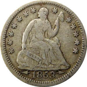 1853 Arrows Seated Liberty Half Dime - VF+