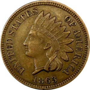 1863 Indian Head Cent - XF 45