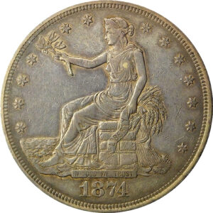 1874 U.S. Trade Silver Dollar - XF