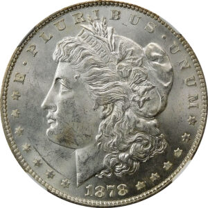 1878 7/8TF Strong Morgan Silver Dollar - NGC MS 62