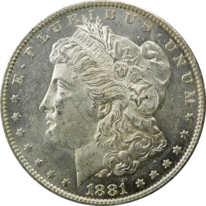 1881-O Morgan Silver Dollar - AU 58