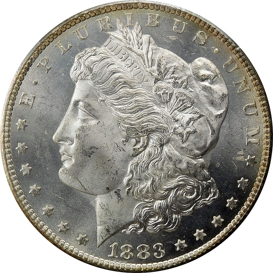 1883-CC Morgan Silver Dollar - MS 63
