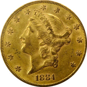 1884-CC $20 Gold Liberty Head Double Eagle - PCGS AU 55