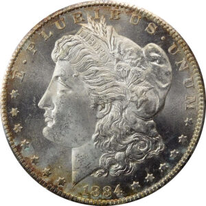 1884-CC Morgan Silver Dollar - MS 62