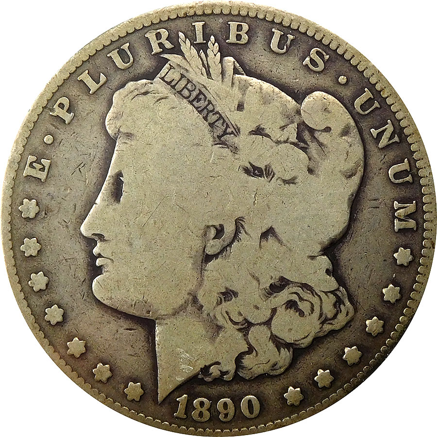 1890-CC Morgan Silver Dollar - Good