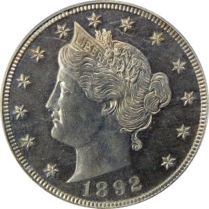 1892 Liberty Head Nickel - PCGS Proof 62 - OGH