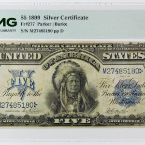 1899 $5 Indian Chief Silver Certificate - Fr#277 - PMG 25 Very Fine
