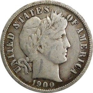 1900-O Barber Dime - VF