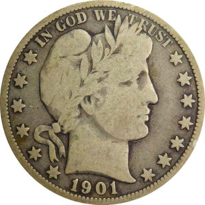 1901-O Barber Half Dollar - VG