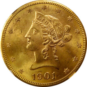 1901-S $10 Gold Liberty Head Eagle - NGC MS 64